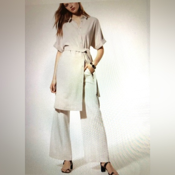 Szxxs  Blush pink aritizia babaton belted shirt dress - Picture 2 of 4